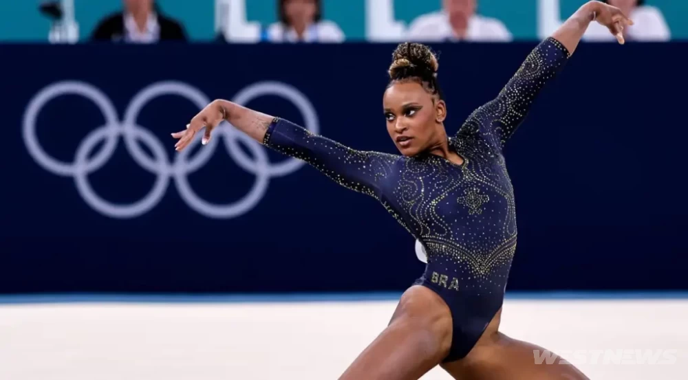 É OURO! Rebeca Andrade conquista o primeiro lugar no solo nas Olimpíadas de Paris