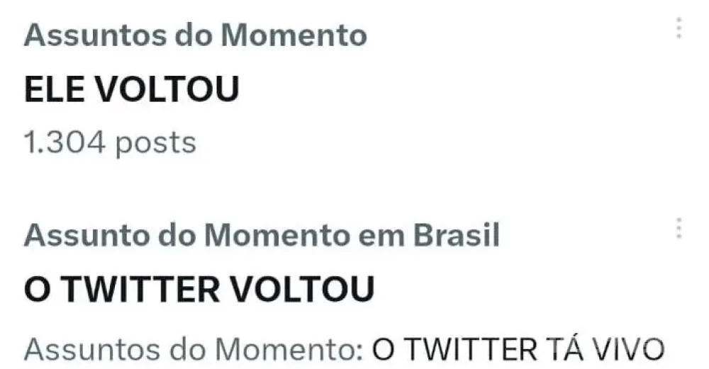 Twitter volta a funcionar no Brasil para alguns usuários