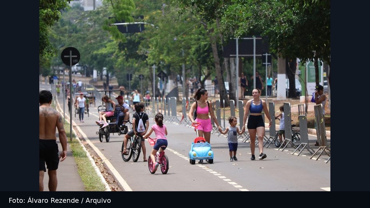 Parque dos Poderes terá trechos reservados a pedestres e ciclistas no feriado prolongado