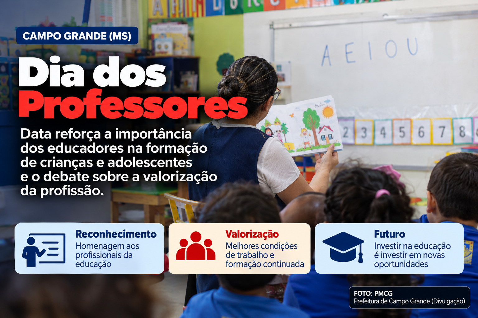 Dia dos Professores reforça debate sobre valorização profissional e qualidade da educação em Campo Grande
